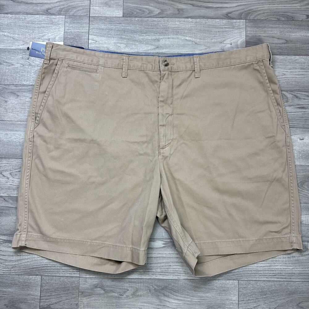 POLO Ralph Lauren Classic Fit Chino Shorts 8" Inseam Preppy Tan sz 46 Big